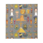 Oude Egyptische Hieroglyphic - Pattern Pharaoh Notitieblok (Voorkant)