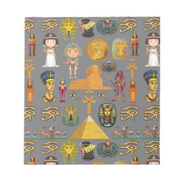 Oude Egyptische Hieroglyphic - Pattern Pharaoh Notitieblok