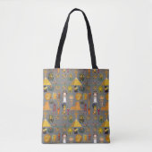 Oude Egyptische Hieroglyphic - Pattern Pharaoh Tote Bag (Voorkant)