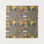 Oude Egyptische Hieroglyphic - Pattern Pharaoh Wandkleed (Voorkant (horizontaal))