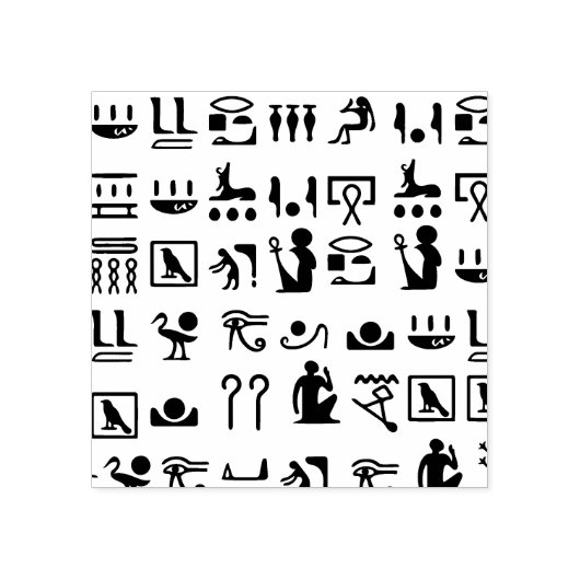 Oude Egyptische Hieroglyphics Art Rubberstempel (Afrduk)