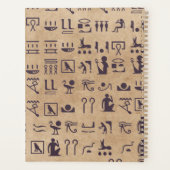 Oude Egyptische Hieroglyphics Kunst over Parchment Planner (Achterkant)