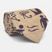 Oude Egyptische Hieroglyphics Kunst over Parchment Stropdas (Opgerold)