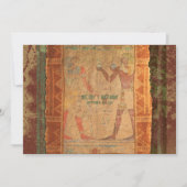 Oude Egyptische Hieroglyphics Wedding Invitation Kaart (Voorkant)
