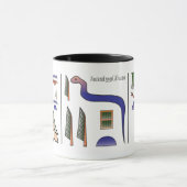 Oude Egyptische Hieroglyphikke Mok (Midden)