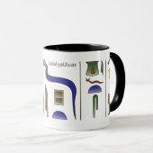 Oude Egyptische Hieroglyphikke Mok (Voorkant rechts)