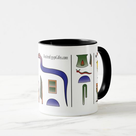 Oude Egyptische Hieroglyphikke Mok (Voorkant rechts)