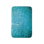 Oude Egyptische Hieroglyphs Blue Badmat (Voorkant Verticaal)