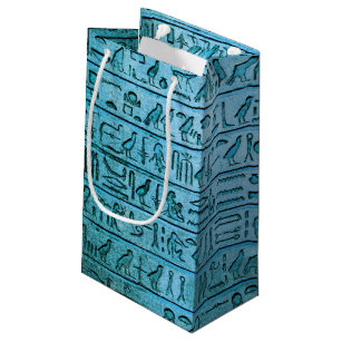 Oude Egyptische Hieroglyphs Blue Klein Cadeauzakje
