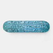 Oude Egyptische Hieroglyphs Blue Persoonlijk Skateboard (Horizontaal)