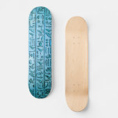 Oude Egyptische Hieroglyphs Blue Persoonlijk Skateboard (Voorkant)
