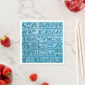 Oude Egyptische Hieroglyphs Blue Servetten (Insitu)