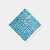 Oude Egyptische Hieroglyphs Blue Servetten (Hoek)
