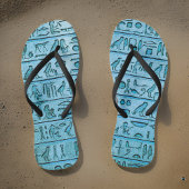 Oude Egyptische Hieroglyphs Blue Teenslippers