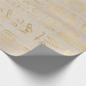 Oude Egyptische Hieroglyphs Cadeaupapier (Hoek)