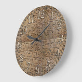 Oude Egyptische Hieroglyphs Designer Clock Grote Klok (Hoek)