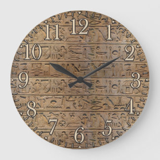 Oude Egyptische Hieroglyphs Designer Clock Grote Klok