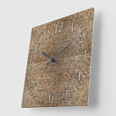 Oude Egyptische Hieroglyphs Designer Clock Vierkante Klok (Hoek)