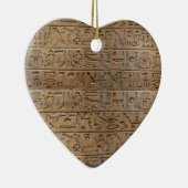 Oude Egyptische Hieroglyphs Designer Gift Keramisch Ornament (Rechts)
