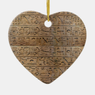Oude Egyptische Hieroglyphs Designer Gift Keramisch Ornament