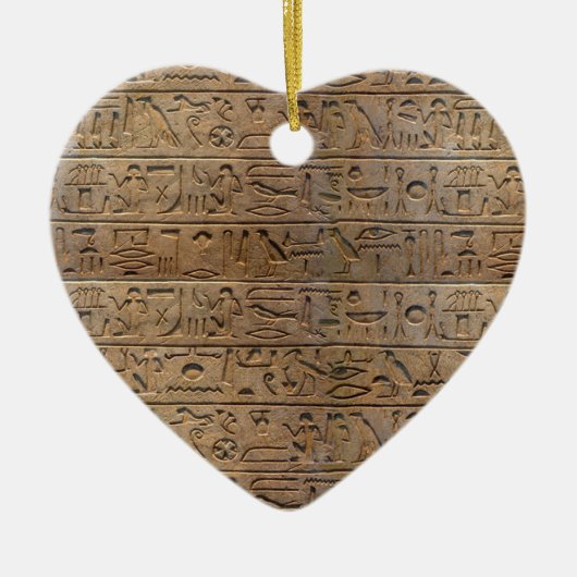 Oude Egyptische Hieroglyphs Designer Gift Keramisch Ornament (Voorkant)