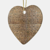 Oude Egyptische Hieroglyphs Designer Gift Keramisch Ornament (Links)