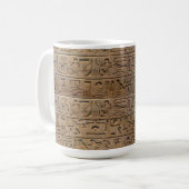 Oude Egyptische Hieroglyphs Designer Gift Koffiemok (Voorkant links)