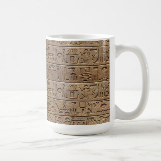 Oude Egyptische Hieroglyphs Designer Gift Koffiemok (Rechts)