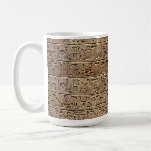 Oude Egyptische Hieroglyphs Designer Gift Koffiemok (Links)