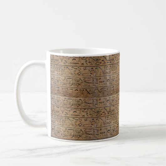 Oude Egyptische Hieroglyphs Designer Gift Koffiemok (Links)