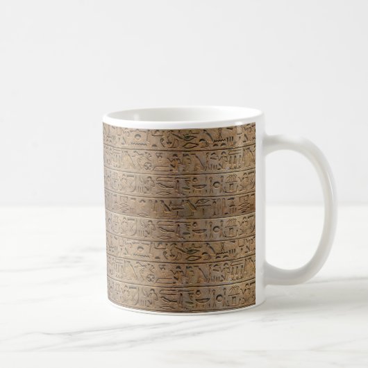 Oude Egyptische Hieroglyphs Designer Gift Koffiemok (Rechts)