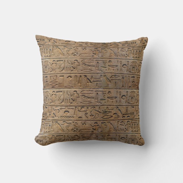 Oude Egyptische Hieroglyphs Designer Gift Kussen (Voorkant)