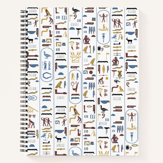 Oude Egyptische Hieroglyphs Farao Egypt Art Notitieboek (Voorkant)