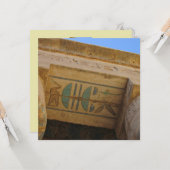 Oude Egyptische Hieroglyphs Flat Kaart (Voorkant / Achterkant in situ)