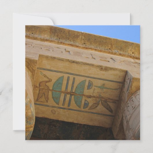 Oude Egyptische Hieroglyphs Flat Kaart (Voorkant)