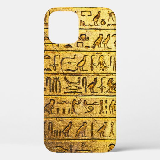 Oude Egyptische Hieroglyphs - Geel Case-Mate iPhone Case (Achterkant)