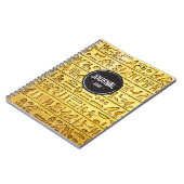 Oude Egyptische Hieroglyphs - Geel Notitieboek (Linkerzijde)