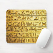 Oude Egyptische Hieroglyphs Gele Muismat (Met muis)