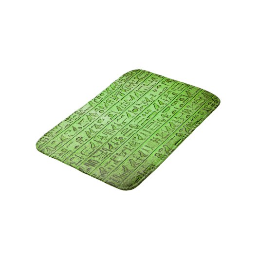 Oude Egyptische Hieroglyphs Green Bath Mat (Gekanteld)