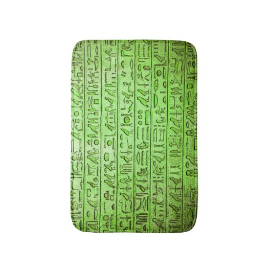 Oude Egyptische Hieroglyphs Green Bath Mat (Voorkant Verticaal)