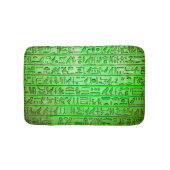 Oude Egyptische Hieroglyphs Green Bath Mat (Voorkant)