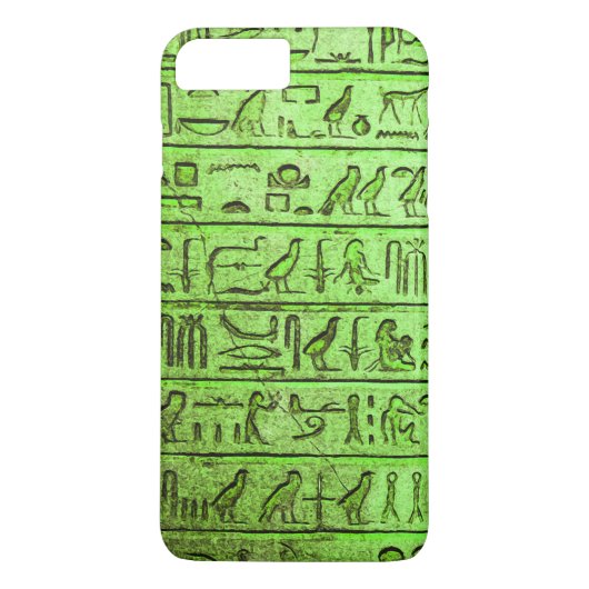 Oude Egyptische Hieroglyphs Green iPhone 7 Plus Case-Mate iPhone Case (Achterkant)