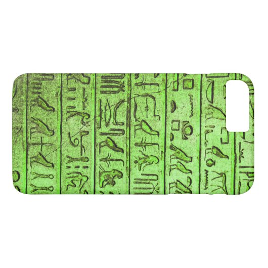 Oude Egyptische Hieroglyphs Green iPhone 7 Plus Case-Mate iPhone Case (Achterkant (Horizontaal))