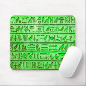 Oude Egyptische Hieroglyphs Green Muismat (Met muis)