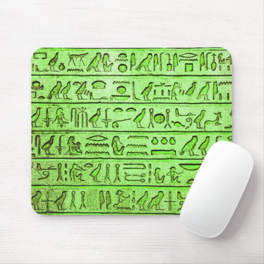 Oude Egyptische Hieroglyphs Green Muismat (Met muis)