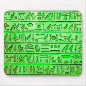 Oude Egyptische Hieroglyphs Green Muismat (Voorkant)