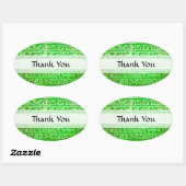 Oude Egyptische Hieroglyphs Green Ovale Sticker (Vel)