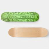 Oude Egyptische Hieroglyphs Green Persoonlijk Skateboard (Horizontaal)