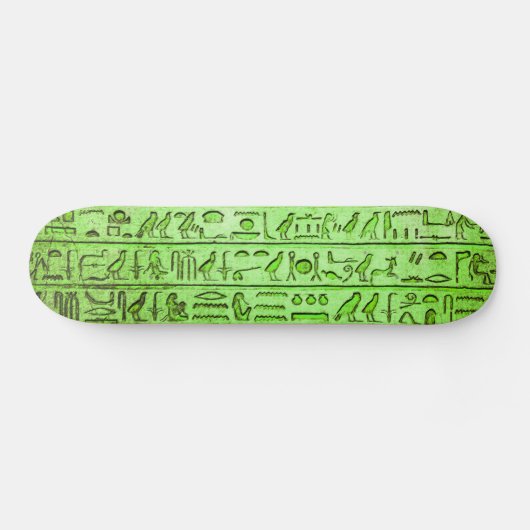 Oude Egyptische Hieroglyphs Green Persoonlijk Skateboard (Horizontaal)