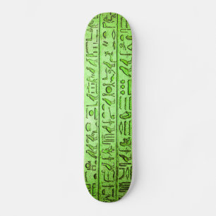 Oude Egyptische Hieroglyphs Green Persoonlijk Skateboard